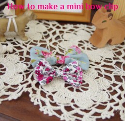small bow, cut bow, felt flower clip